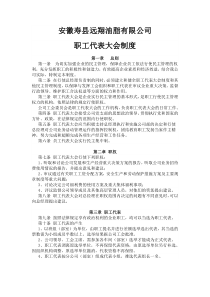 有限公司职工代表大会制度