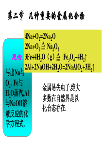 化学(新人教版必修1)：第三章《金属及其化合物-几种重要的金属化合物》课件