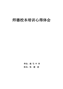 师德校本培训心得体会-2
