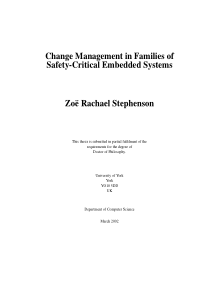 Change Management in Families of Safety-Critical E