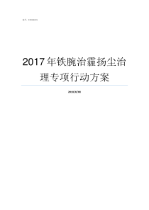 2017年铁腕治霾扬尘治理专项行动方案