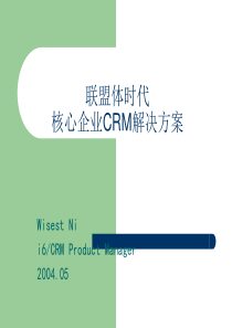 聯盟體時代CRM解决方案
