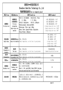 玻璃膜可靠性测试标准