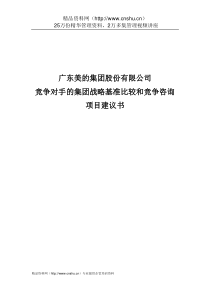 竞争对手的集团战略基准比较和竞争咨询（DOC22页）