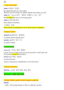 中科院考博英语词汇总结(个人整理版)