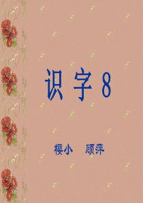 苏教小学语文第三册识字8课件PPT版