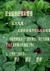 营业组的经营和管理