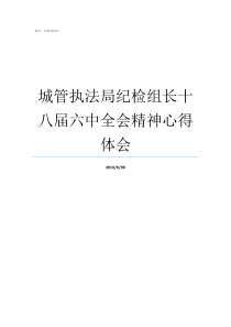 城管执法局纪检组长十八届六中全会精神心得体会城管执法局电话