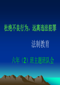 法制宣传主题班会课件
