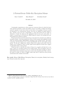 A forward-secure public-key encryption scheme