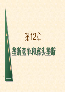 第12章 垄断竞争和寡头垄断