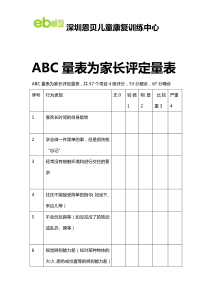 ABC量表完整版