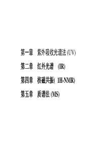 四大波谱分析总复习