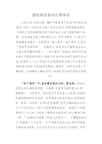 强化政治意识心得体会