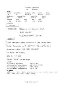 新人教版PEP四年级下册英语期末复习资料知识点