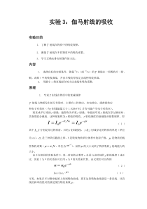 伽马射线的吸收实验报告