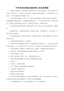 手术科室处理急危重症病人的应急预案