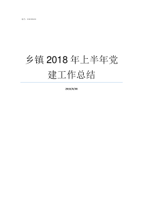 乡镇2018年上半年党建工作总结2019年乡镇机构改革
