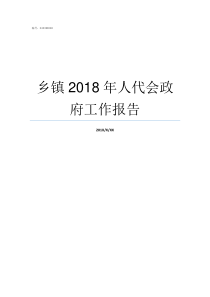 乡镇2018年人代会政府工作报告2019年人代会