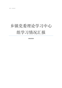 乡镇党委理论学习中心组学习情况汇报