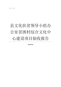 县文化扶贫领导小组办公室贫困村综合文化中心建设项目验收报告