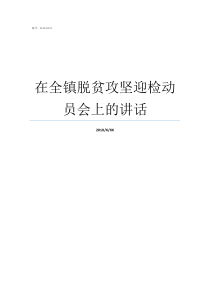 在全镇脱贫攻坚迎检动员会上的讲话脱贫攻坚迎检方案