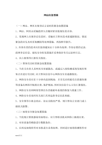 网站应急预案