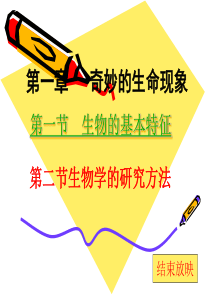 生物：第一单元第一章奇妙的生命现象复习课件(济南版)