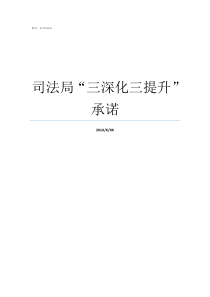 司法局三深化三提升承诺开展三深化三提升