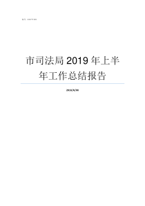 市司法局2019年上半年工作总结报告2019年9月车市