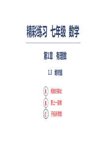 浙教版七年级数学上册练习课件：第1章-有理数--1.3-绝对值(共10张PPT)
