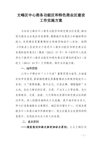 特色商业区中心商务区建设工作实施方案