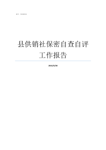 县供销社保密自查自评工作报告开展保密自查自评