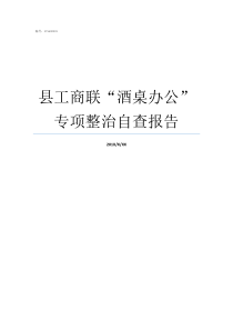 县工商联酒桌办公专项整治自查报告专项整治自查报告