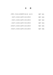 护理分级管理与岗位职责