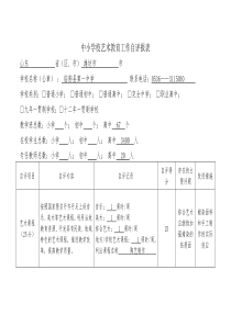 中小学校艺术教育工作自评报表
