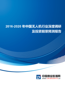 2016-2020年中国无人机行业投资与发展分析报告(目录)