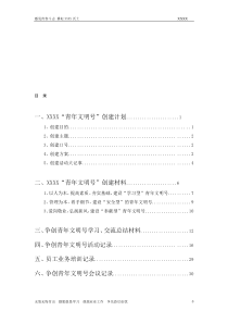 青年文明号创建材料