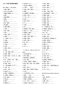新人教版八年级下册英语单词默写汉译英