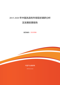 洗涤剂调研及发展前景分析