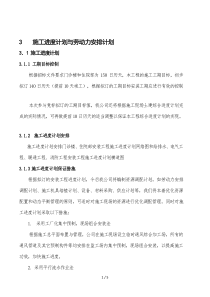 2019年施工进度计划与劳动力安排计划