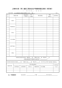 安全隐患排查表