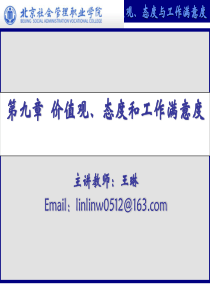 第九章价值观、态度与工作满意度