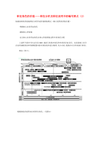 职位角色的价值——职位分析及职位说明书的编写要点（2）