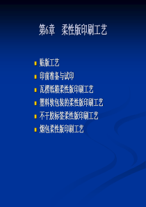第六章柔性版印刷工艺
