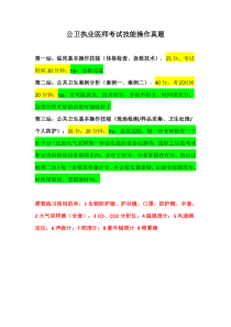 2019年公卫执业医师技能操作考试真题总结