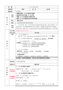 公开课-一元二次方程复习教案