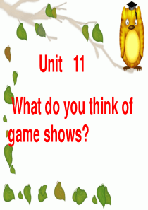 英语：Unit11 what do you think of game shows复习课件(人教新目