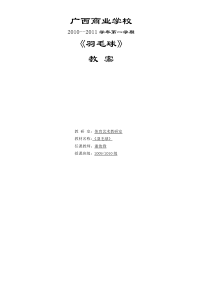 10-11(1)羽毛球教案