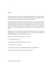 英语统考题库 2018-04 阅读理解01